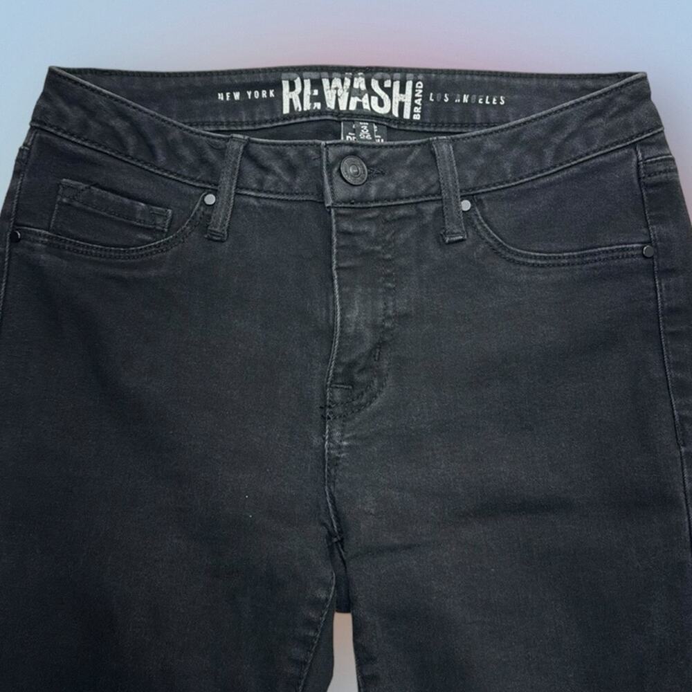 REWASH Women’s 3 (Juniors) Black Skinny Jeans